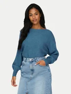 Swetry damskie - ONLY Sweter Adaline 15226298 Niebieski Relaxed Fit - miniaturka - grafika 1