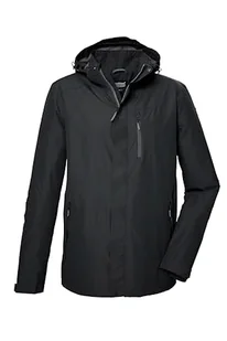 killtec Męska kurtka funkcyjna/kurtka outdoorowa z odpinanym kapturem KOS 32 MN JCKT, czarna, 3XL, 42920-000 - Kurtki męskie - miniaturka - grafika 1