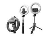 Selfie stick - Kijek selfie Lampa led fotograficzna Alogy Ring mała ze statywem kosmetyczna do zdjęć - miniaturka - grafika 1