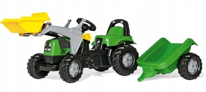 Traktor Deutz-fahr Z Ładowaczem Napęd Na Pedały Z Przyczepą Rolly Toys