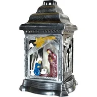 Lampiony i znicze - Znicz szklany szopka 25,5 cm srebrny - miniaturka - grafika 1