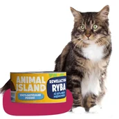 Mokra karma dla kotów - Mokra karma dla Kota ryba monoproteina 100g Animal Island - miniaturka - grafika 1