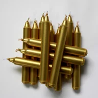 Oświetlenie świąteczne - Komplet świeczek metalicznych do tradycyjnego stroika anielskiego Choinka, 12 szt., złoty - miniaturka - grafika 1