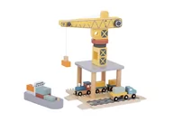 Tory, garaże, parkingi - TOOKY TOY Dźwig Portowy Drewniany Zestaw - miniaturka - grafika 1