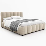 Łóżka - Łóżko tapicerowane 4578G 140x200 Welur Beż #6 - miniaturka - grafika 1