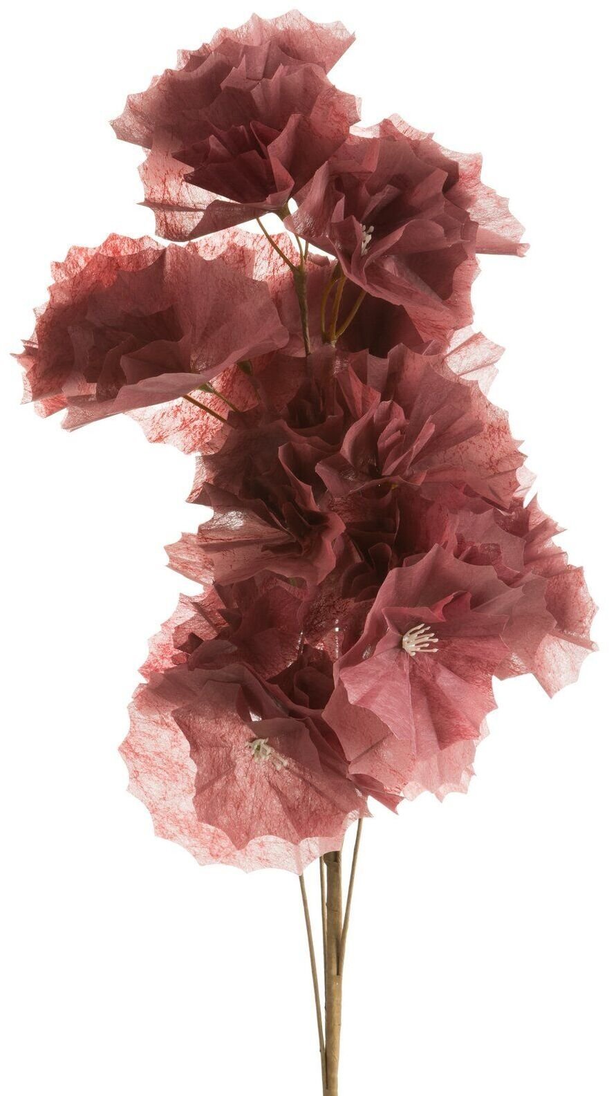 Eurofirany Sztuczny kwiat magnolia bordowa 80 cm gałązka z kwiatami x6
