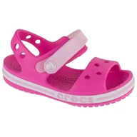 Buty dla dziewczynek - Sandały Crocs Bayaband Sandal T Jr 211055-6QQ różowe - miniaturka - grafika 1