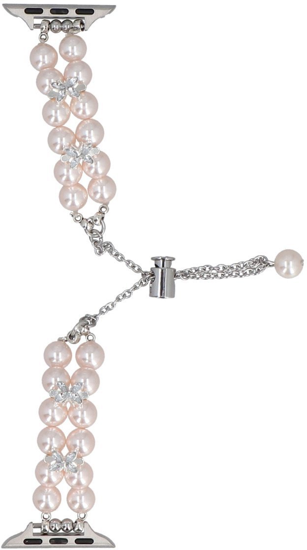 GlacierX bransoleta do smartwatcha Slider Clasp Pearl Glow Bracelet Silk Rose do Apple Watch 38/40/41mm Różowa