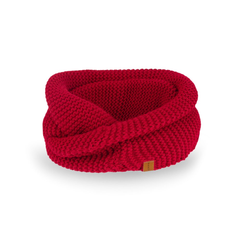 Nandy Duży Ciepły Komin Damski Czerwony - 14603-Czerwony