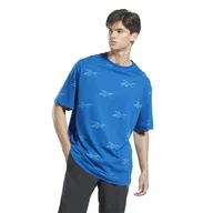 Koszulki męskie - Męska Koszulka z krótkim rękawem REEBOK RI AOP TEE IB8447 – Niebieski - miniaturka - grafika 1