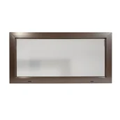 Okna - Okno PCV szyba pojedyńcza gospodarcze brązowe 1000x500 mm uchylne do wewnątrz ACO KIPP - miniaturka - grafika 1