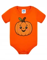 Body dla niemowląt - Body dla dziecka pomarańczowe nadruk z DYNIĄ na DZIEŃ DYNI szkoła 12M - miniaturka - grafika 1