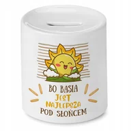 Skarbonki - Skarbonka Dla Basi Idealny Imieniny Prezent z Nadrukiem ze Zdjęciem - miniaturka - grafika 1