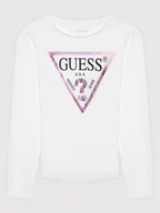 Bluzki damskie - Guess Bluzka J84I36 K8HM0 Biały Regular Fit - miniaturka - grafika 1