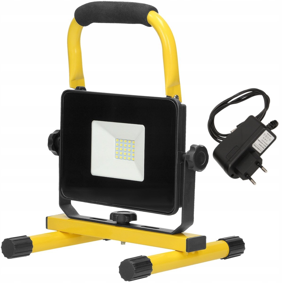 HALOGEN NAŚWIETLACZ LED 20W 6500K LAMPA ROBOCZA PRZENOŚNA AKUMULATOR IP65