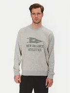 Bluzy męskie - New Balance Bluza MT51929 Szary Regular Fit - miniaturka - grafika 1