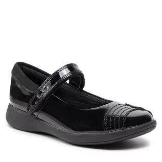 Buty dla dziewczynek - Półbuty CLARKS - Etch Beam K 261611756 Black Patent - grafika 1