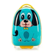 Walizki - Walizka dziecięca z ABS-u zwierzak niebiesko - żółta - miniaturka - grafika 1