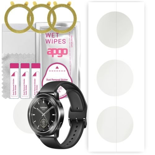 3x folia ochronna hydrożelowa MATOWA do Xiaomi Watch S3 - apgo Smartwatch Hydrogel MATTE Protection Ochrona na ekran smartwatcha