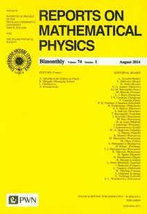 Reports on Mathematical Physics 74/1 2014 kraj - Matematyka - miniaturka - grafika 1