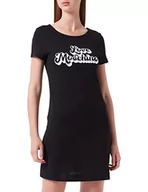 Sukienki - Love Moschino Sukienka damska Jersey z nadrukiem Bubble Print. Sukienka, czarny biały, 38 - miniaturka - grafika 1