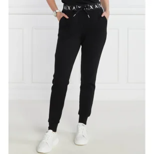 Armani Exchange Spodnie dresowe | Regular Fit - Dresy damskie - miniaturka - grafika 1
