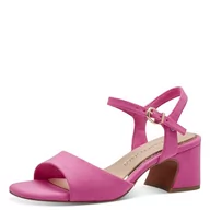 Sandały damskie - MARCO TOZZI Feel Me sandały damskie, miękka podszewka, wegańskie, 2-28335-42 sandały z obcasem, różowy (Hot Pink), 37 eu - miniaturka - grafika 1
