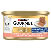 Mokra karma dla kotów - Purina Gourmet Gold mus z łososiem 85g - miniaturka - grafika 1