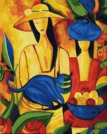 Malowanie po numerach - Artnapi 40x50cm Obraz Do Malowania Po Numerach Na Drewnianej Ramie - Kobieta i kot - miniaturka - grafika 1