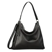 Torebki damskie - TOM TAILOR Denim Finna Hobo Bag damska torba na ramię, średnia, czarny, Mittelgroß - miniaturka - grafika 1