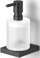 Mydelniczki i dozowniki mydła - Dozownik do mydła w płynie wiszący szklany czarny STELLA Kobe - miniaturka - grafika 1