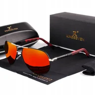 Okulary przeciwsłoneczne - Okulary przeciwsłoneczne Męskie UV400 Pilotki Etui - miniaturka - grafika 1