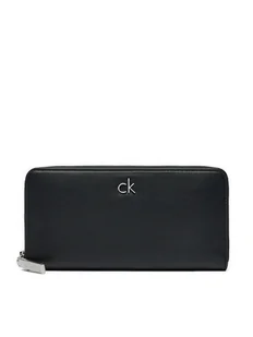 Calvin Klein Duży Portfel Damski Ck Daily Large Zip Around_Pbl K60K612850 Czarny - Portfele - miniaturka - grafika 1