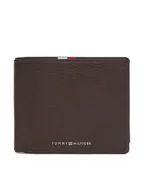 Portfele - Tommy Hilfiger Duży Portfel Męski Th Corp Cc Flap & Coin AM0AM13741 Brązowy - miniaturka - grafika 1
