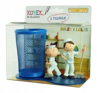 Przyborniki na biurko - Biurkowy Przybornik na Długopisy dla Dzieci z Figurkami Bolek i Lolek - miniaturka - grafika 1