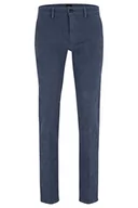 Spodenki męskie - BOSS Męskie spodnie Schino-Slim Slim-Fit z elastycznej bawełny twill, granatowy, 40W / 32L - miniaturka - grafika 1
