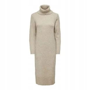 ONLY BEŻOWA SUKIENKA DZIANINOWA Z GOLFEM S J7A - Sukienki ONLY BEŻOWA SUKIENKA DZIANINOWA Z GOLFEM S J7A - Sukienki - miniaturka - grafika 1