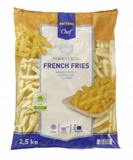 Frytki proste 9x9mm 2,5kg - Metro Chef