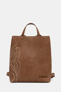 Desigual plecak REPRISE GOODALL SAND damski kolor brązowy mały z aplikacją 24WAKP37 - Torebki damskie - miniaturka - grafika 1