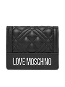Portfele - LOVE MOSCHINO Mały Portfel Damski JC5601PP1NLA000B Czarny - miniaturka - grafika 1