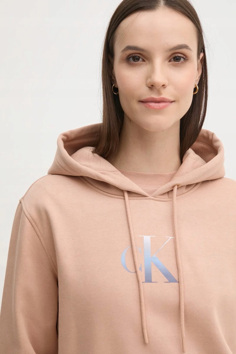 CALVIN KLEIN BLUZA BEZ ZAMKA DAMSKA RÓŻOWA ROZMIAR.XS