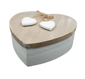 Dekoratorstwo - Szkatułka pudełko organizer etui na biżuterię drobiazgi serce serduszko - miniaturka - grafika 1