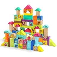 Klocki - Brimarex Top Bright Klocki drewniane i gumowe 80el 120411 - miniaturka - grafika 1