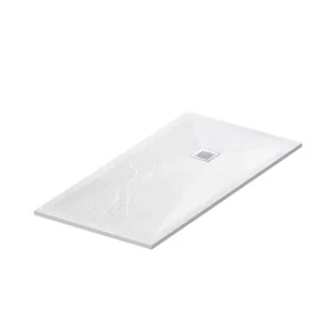 Balneo Stone Tray brodzik prostokątny 110x80 cm kompozytowy biały STFWH8011025 - Brodziki prysznicowe - miniaturka - grafika 1