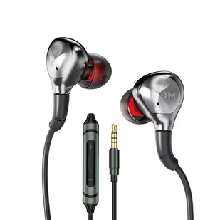 Słuchawki przewodowe HiFi jack 3,5 mm Czarne - Słuchawki bluetooth - miniaturka - grafika 1