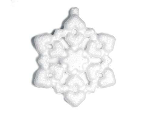INNSPIRO Wiszący Płatek śniegu Porex 7,5 cm Torba Wisząca 10u, Biały, 10