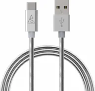 Kable USB - BlueLounge Smartline kabel USB-C 2.0 metalowy 1m srebrny - miniaturka - grafika 1