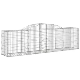 vidaXL Kosze gabionowe, 12 szt, 300x50x80/100 cm, galwanizowane żelazo - Ogrodzenia - miniaturka - grafika 4