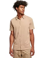 Koszule męskie - Urban Classics Męska koszula z dzianiny w kolorze beżowym, rozmiar S - miniaturka - grafika 1