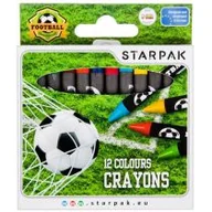 Artykuły biurowe - Kredki woskowe 12 kolorów Football - miniaturka - grafika 1